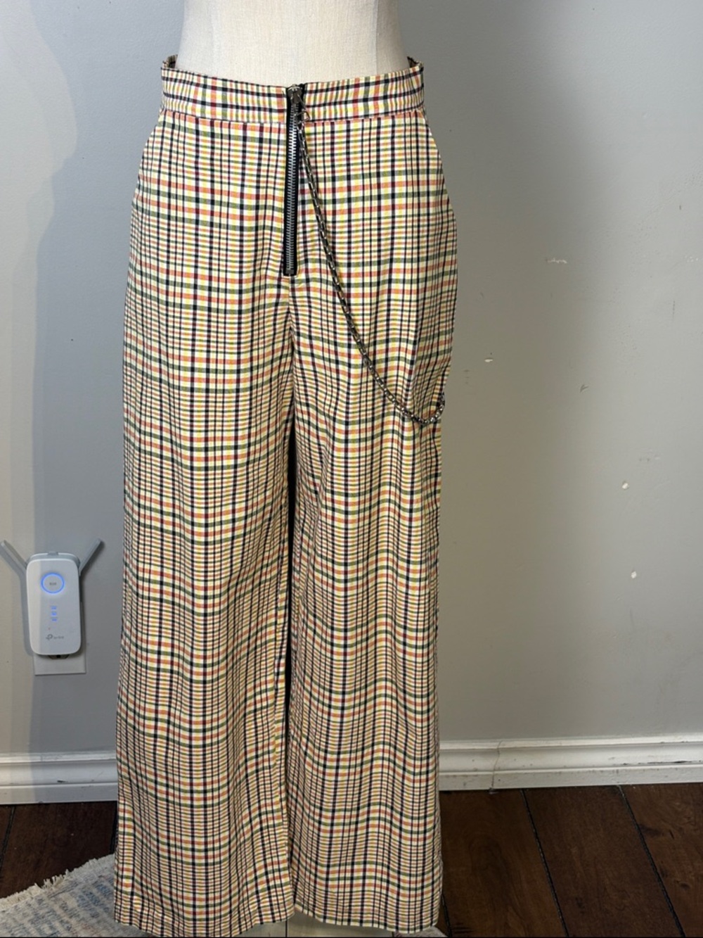 The Ragged Priest Yellow Red Black Plaid Streetwear pants